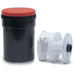 塑膠沖片罐，含2個沖片卷軸